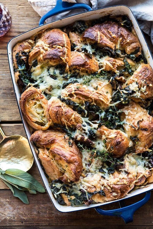 Herby mushroom croissant stuffing