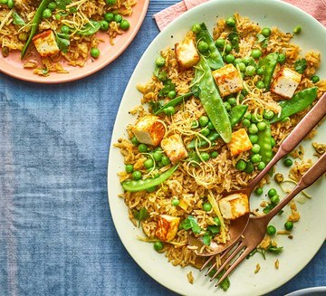 Herby paneer baked rice