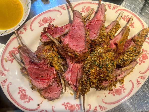 Herby panko-crusted rack of lamb