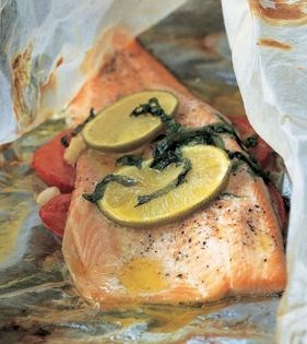 Herby salmon parcels