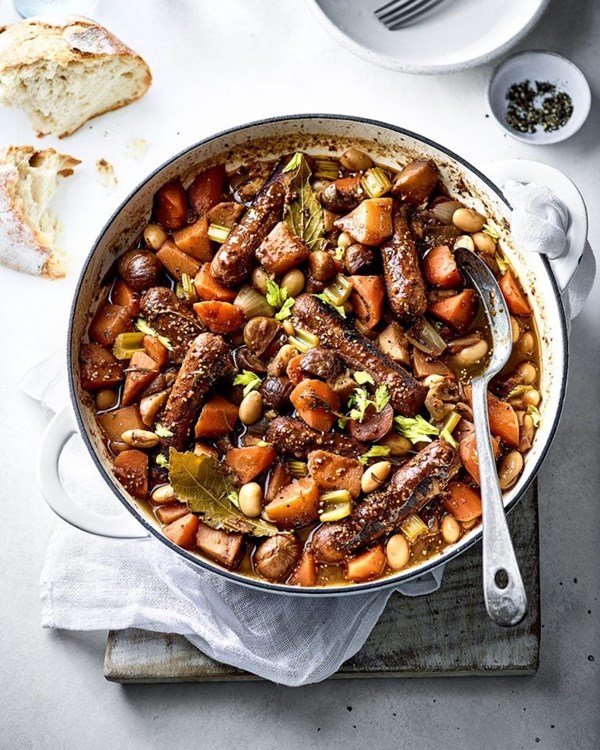 Herby sausage casserole