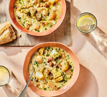 Herby smoked haddock chowder