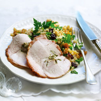 Herby turkey with cherry quinoa 