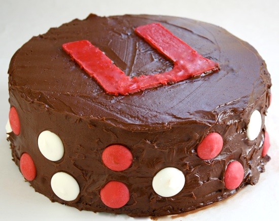 Hershey’s “perfectly chocolate” cake with chocolate frosting
