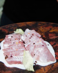 Hibiscus-and-mezcal-cured snapper
