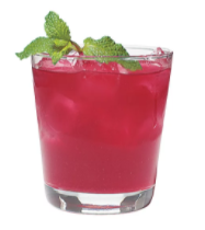 Hibiscus and mint lemonade