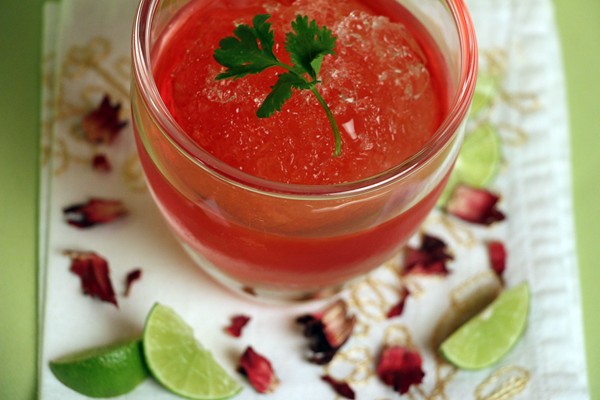 Hibiscus flower cocktail