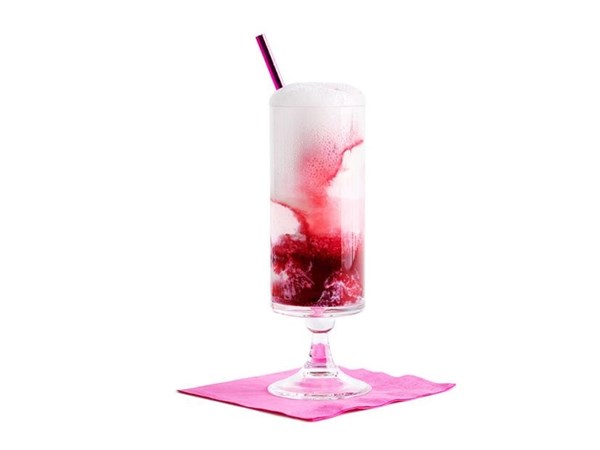 Hibiscus-ginger ice cream float