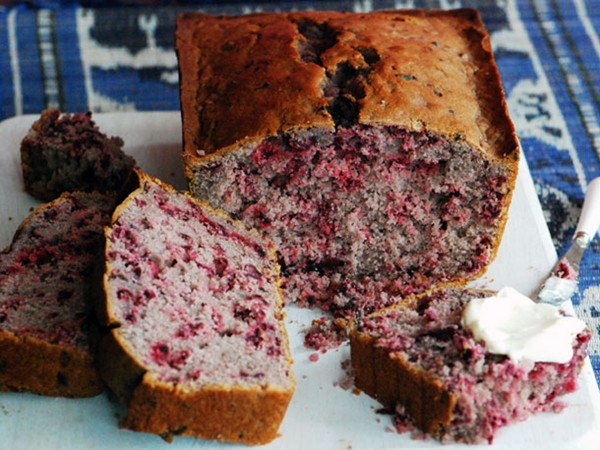 Hibiscus loaf cake