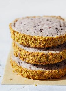 Hibiscus shortbread icebox cookies