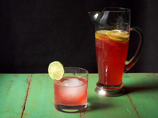 Hibiscus-tequila cooler
