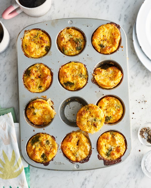 High-protein broccoli cheddar egg muffins