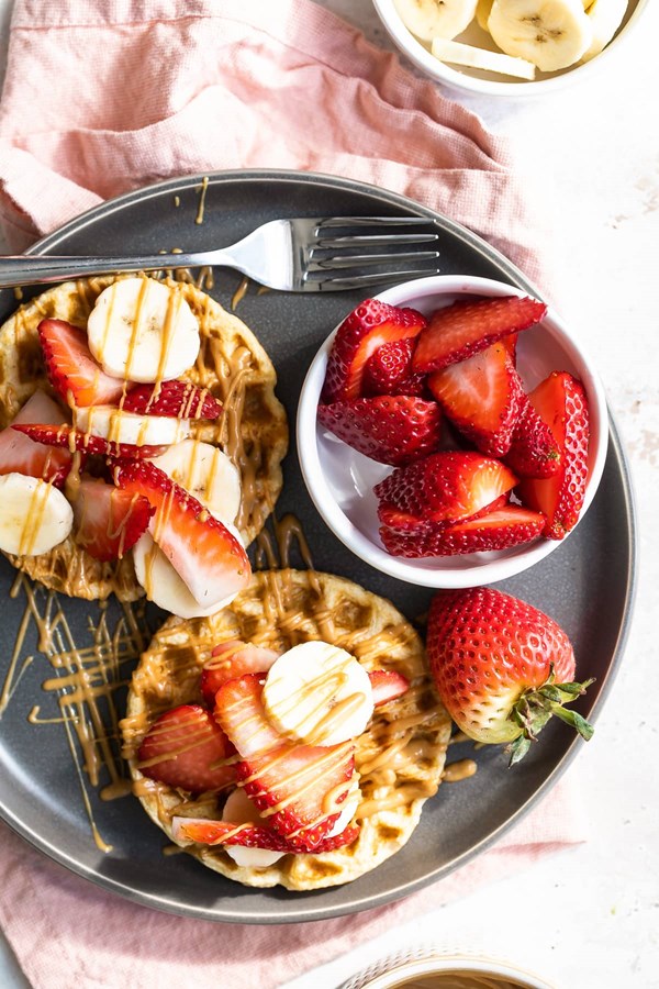 High protein oat waffles