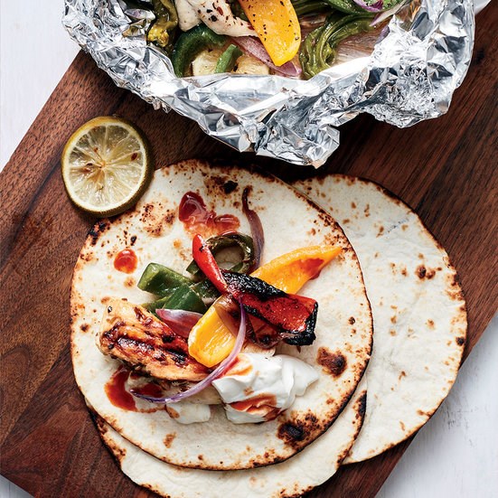 Hobo pack chicken fajitas
