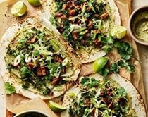 Hoisin tofu, crispy kale & chilli cashew wraps
