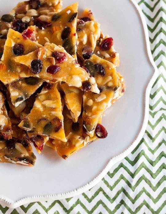 Holiday nut & fruit brittle