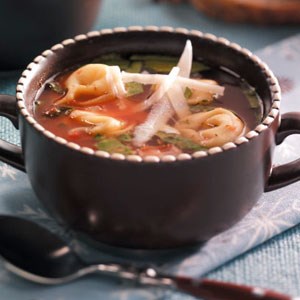 Holiday tortellini soup