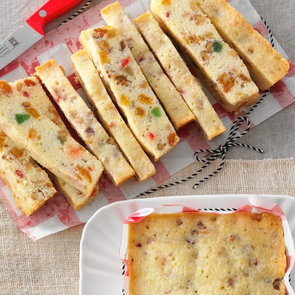 Holiday white fruitcake