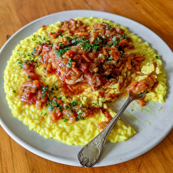 ‘Hollow bones’ Milan-style (Ossibuchi alla Milanese)