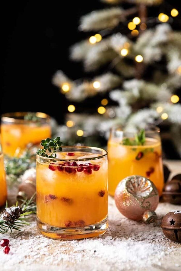 Holly jolly Christmas citrus cocktail