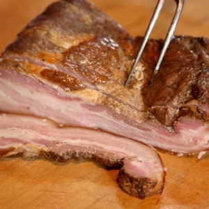 Home-cured bacon