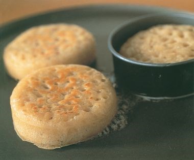 Home-made crumpets