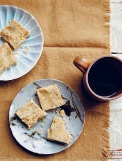 Home-made fudge with poppy seeds
