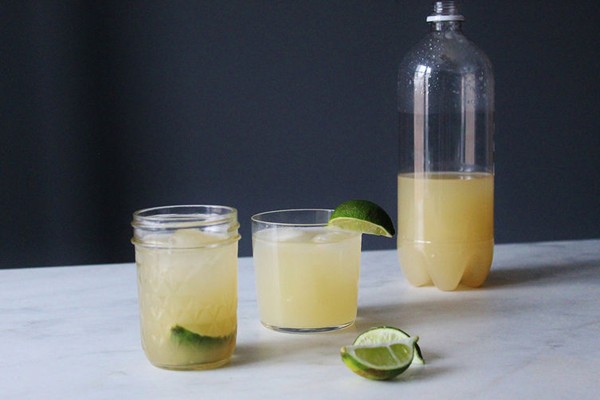 Homemade alcoholic ginger beer