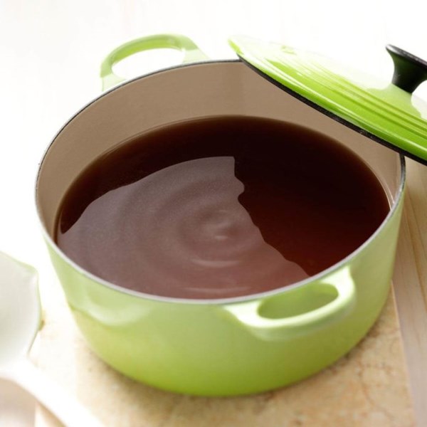 Homemade beef broth
