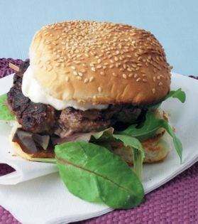 Homemade beef burgers