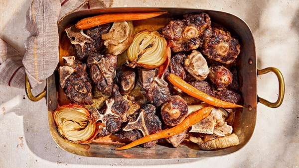 Homemade beef stock