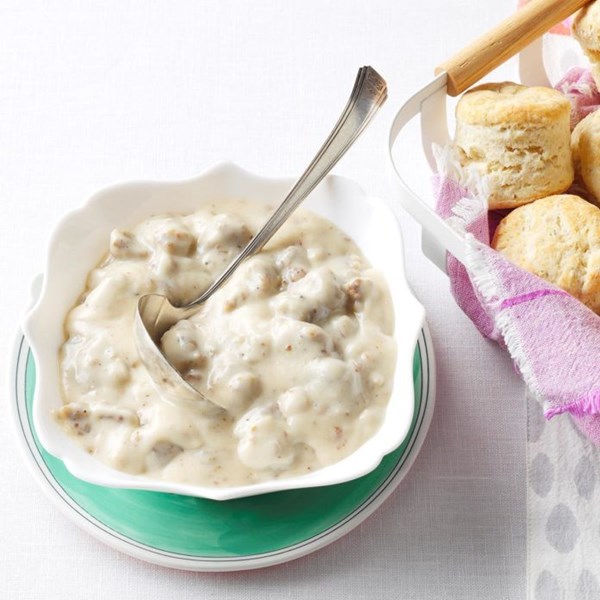 Homemade biscuits & maple sausage gravy