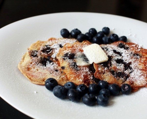 Homemade blueberry pancakes