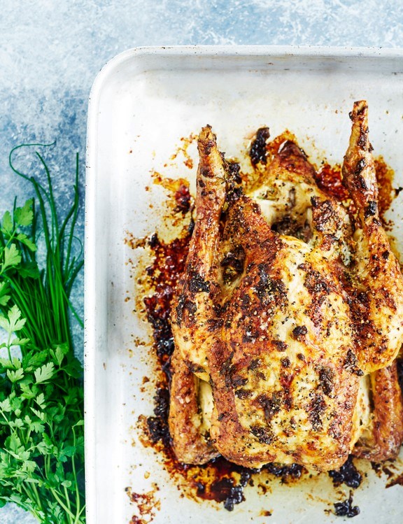 Homemade Boursin roast chicken