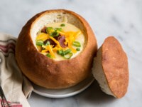 Homemade bread bowls
