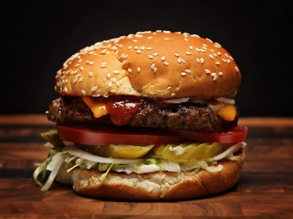 Homemade Burger King Whopper-style cheeseburgers