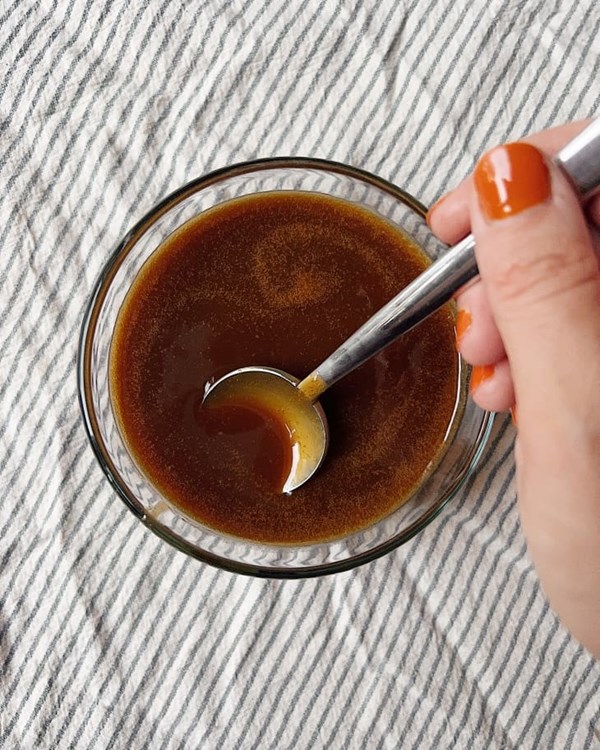 Homemade butterscotch syrup