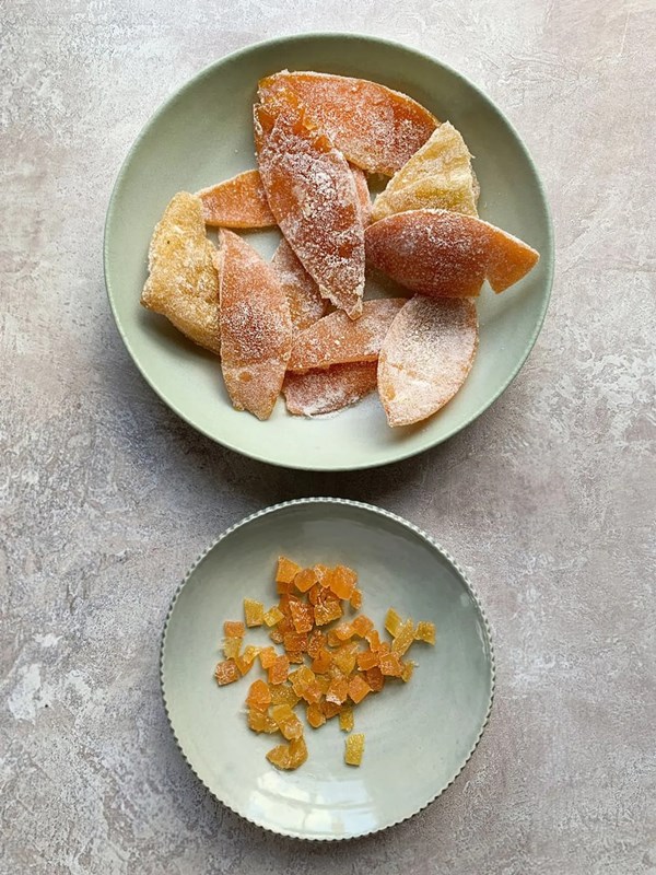 Homemade candied peel