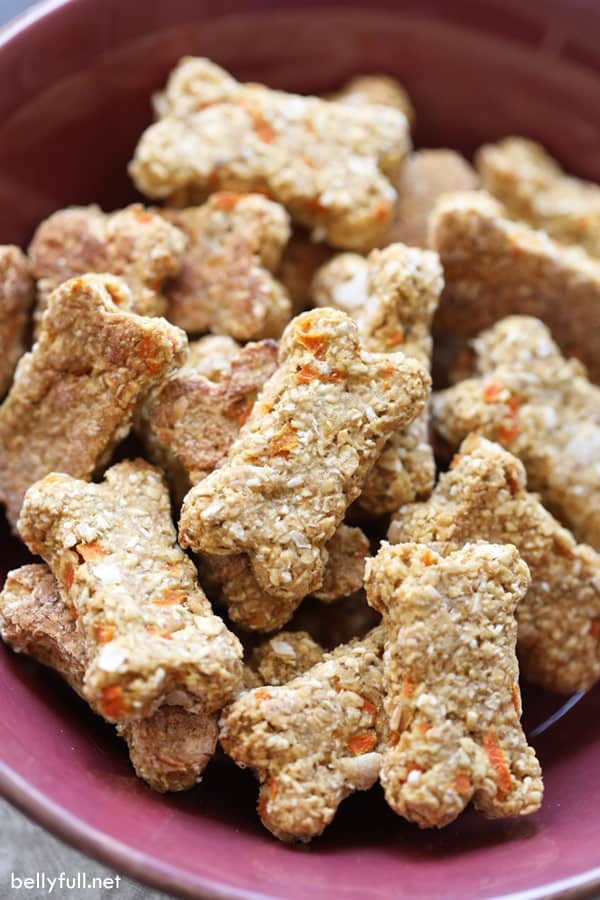 Homemade carrot cake dog treats