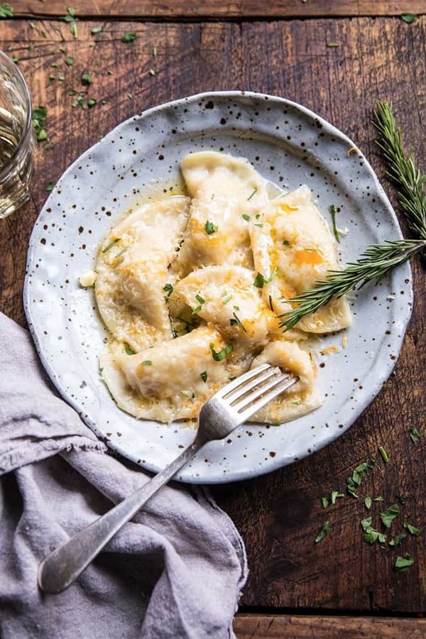 Homemade cheddar pierogies
