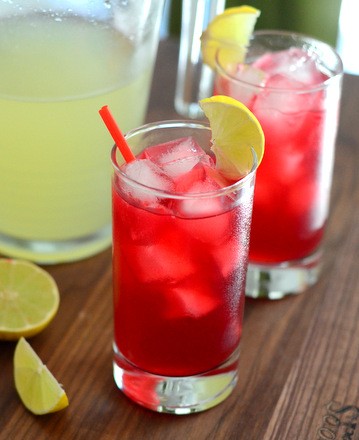 Homemade cherry limeade
