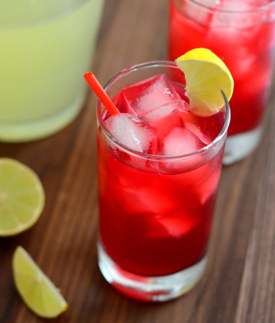 Homemade cherry limeade
