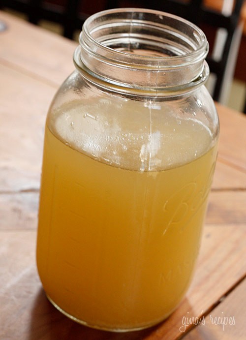 Homemade chicken broth from your crock pot
