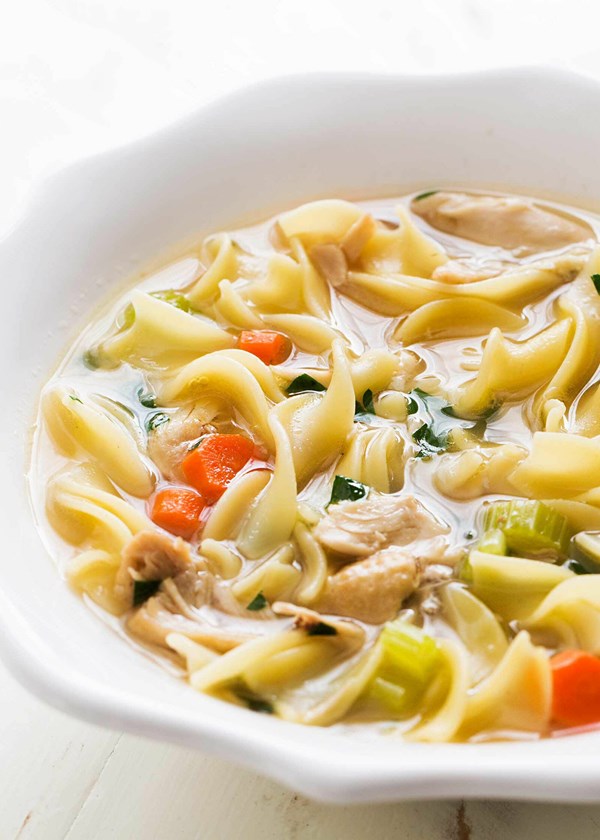 Homemade chicken noodle soup