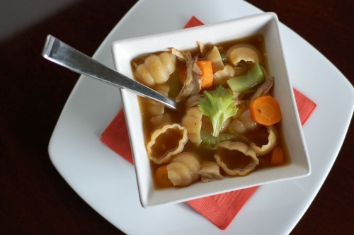 Homemade chicken noodle soup
