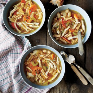 Homemade chicken noodle soup
