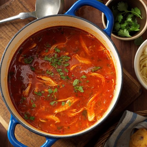 Homemade chicken tortilla soup