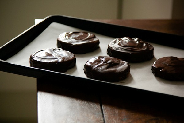 Homemade chocolate digestives