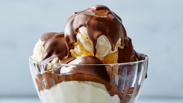 Homemade chocolate shell