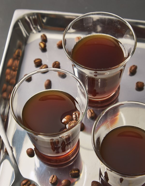 Homemade coffee liqueur